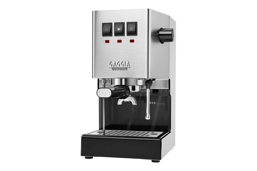 Gaggia Classic E24 Ri9481 Kaffemaskine Med Mælkeskummer Bar Børstet Rustfrit Stål - Gaggia Kaffebord  - 8720389025419