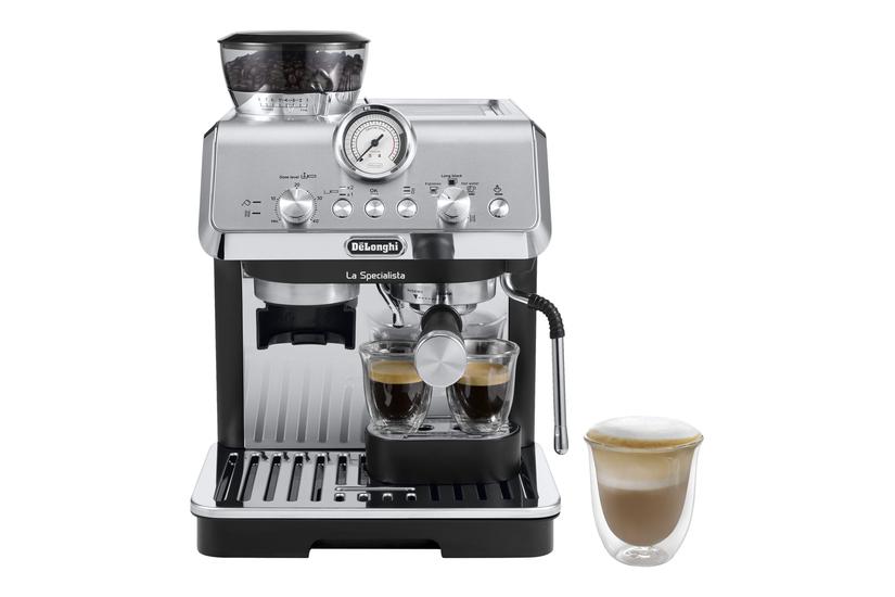 Sort Longhi Specialista Arte Ec9155 Kaffemaskine Med Mælkeskummer Bar Metal - Delonghi Kaffebord