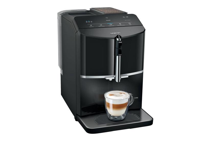 Sort Siemens 300 Tf301e19 Automatisk Kaffemaskine Med Mælkeskummer Bar Piano - Siemens Kaffebord  - 4242003926864