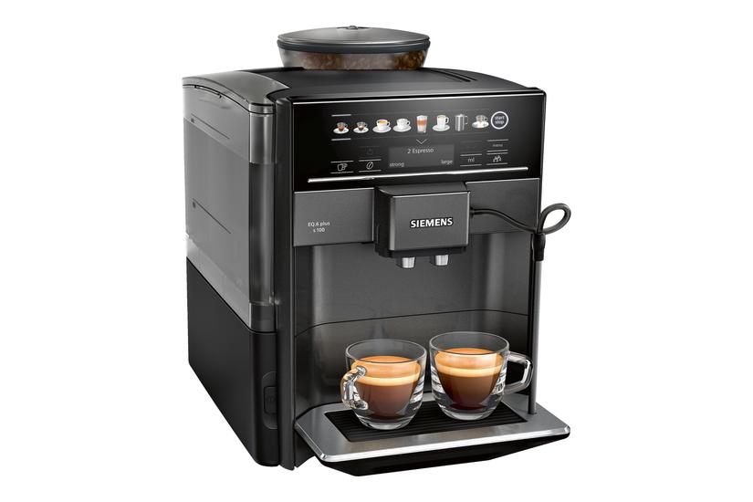 Sort Siemens Plus S100 Te651319rw Automatisk Kaffemaskine Med Mælkeskummer Bar - Siemens Kaffebord  - 4242003862087