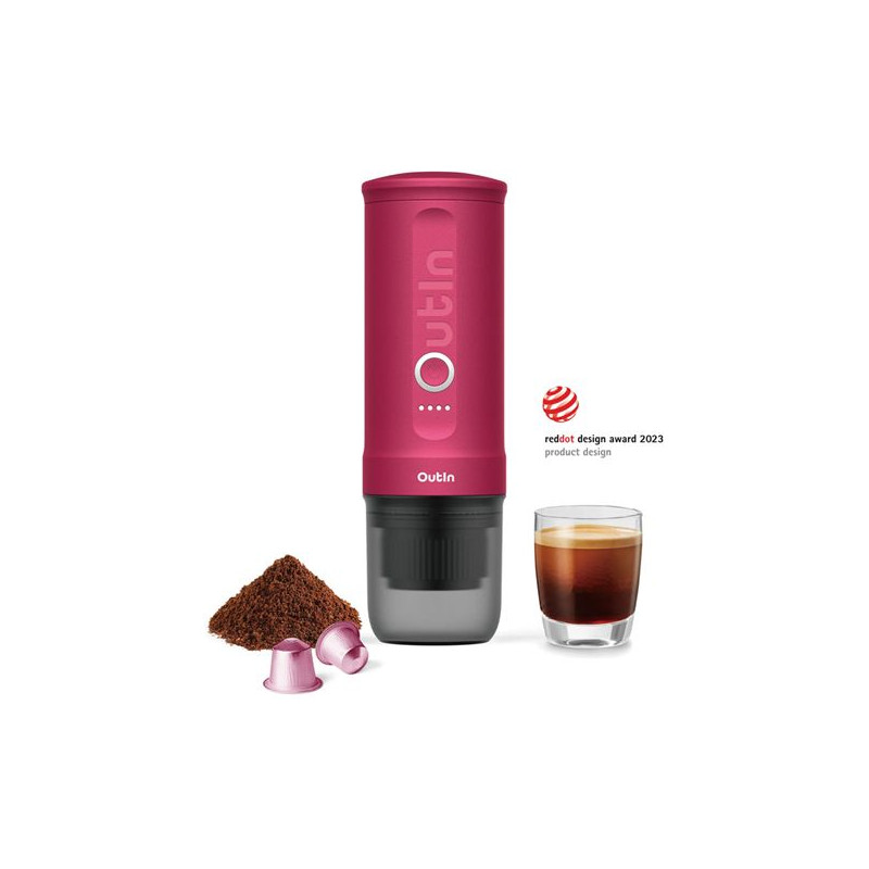 Outin Nano Portable Espresso Crimson Red Bærbar Espressomaskine - Outin Kaffebord  - 1240000016444